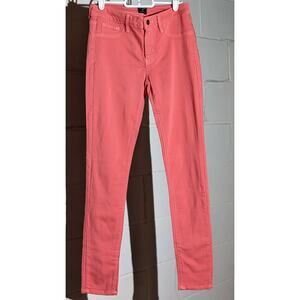 JUSTBLACK Coral Pink Skinny Stretch Knit Pants Leggings Mid Rise Size 26 Size 4